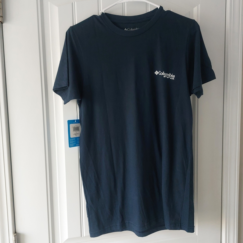 Columbia Navy Short Sleeve Tennessee Performance Fishing Tee - Picture 2 of 4